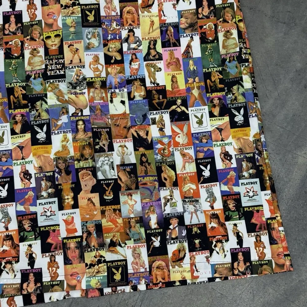 Playboy Shirt Men Size Large All Over Collage Cover Magazine Centerfold - Picture 12 of 14